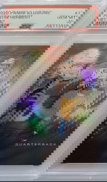 2020 Panini Illusions Justin Herbert #7 PSA10