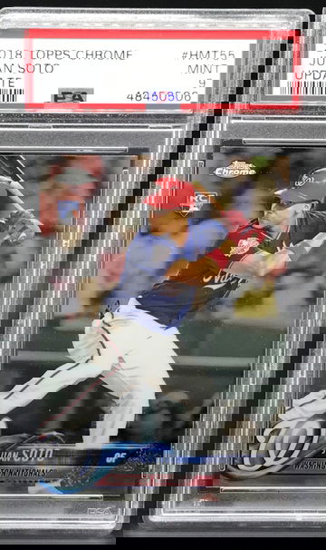 2018 Topps Chrome Update Juan Soto RC HMT55 PSA 9