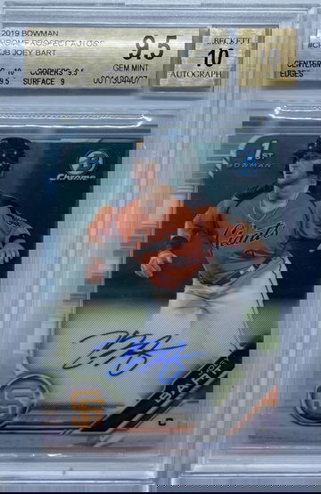 Joey Bart 2019 Bowman Chrome Prospect Autos #CPAJB BGS 9.5
