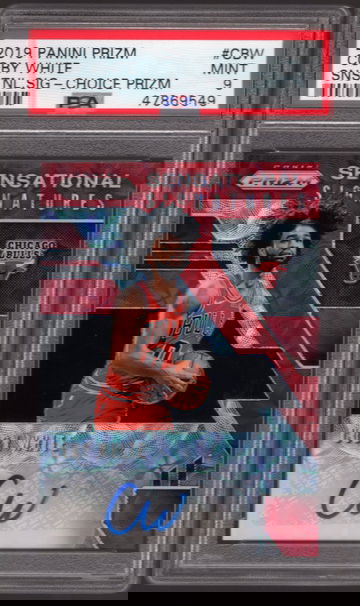 Coby White 2019 Prizm Sensational Signatures Choice PSA 9