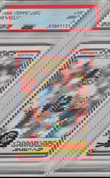 1984 Topps USFL Jim Kelly Rookie PSA 9 MINT