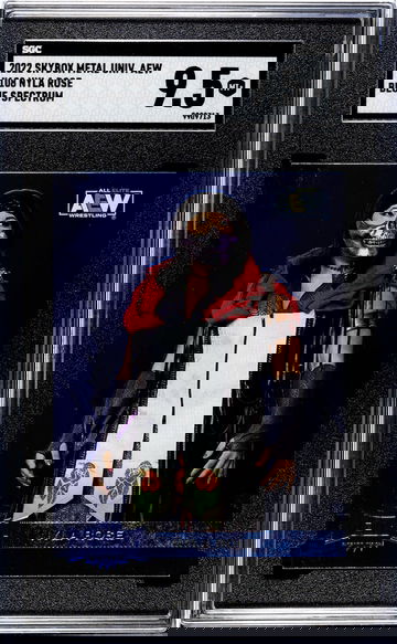 2022 Skybox Metal Universe Aew #108 Nyla Rose Blue Spectrum SGC 9.5