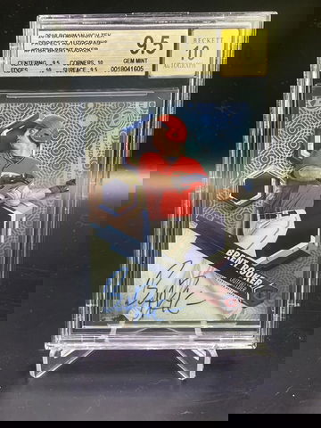 2018 Bowman High Tek Brent Rooker Prospect Autograph BGS 9.5 