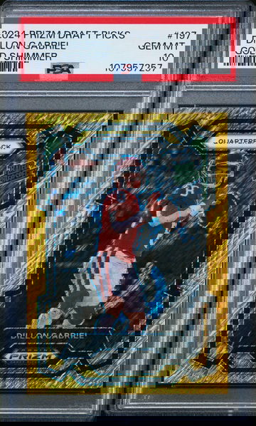 2024 Panini Prizm Draft Picks Gold Shimmer Dillon Gabriel #197 /99 PSA 10