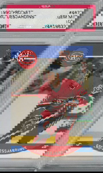 1990 Pro Set Eric Desjardins RC PSA 10 Gem-Mint PSA Population 7 Ultra RARE!!!