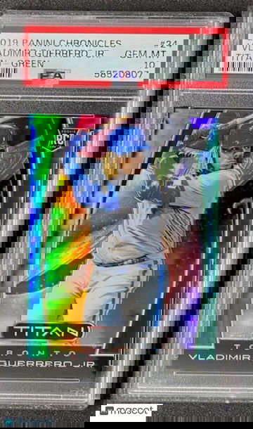 Vladimir Guerrero Jr 2019 Panini Chronicles Titan Green #24 Rookie RC /50 PSA 10