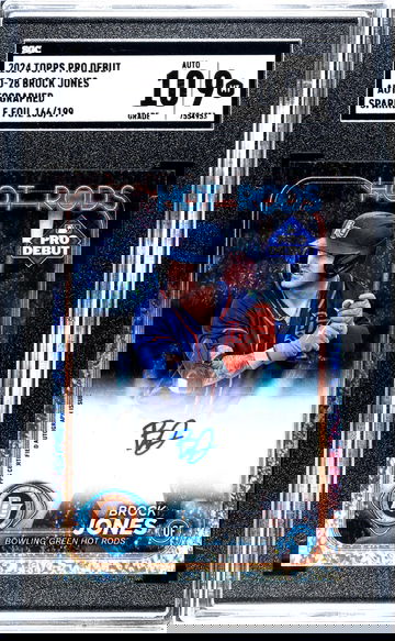 2024 Topps Pro Debut #PD-28 Brock Jones Auto. Sparkle Foil /199 SGC 9