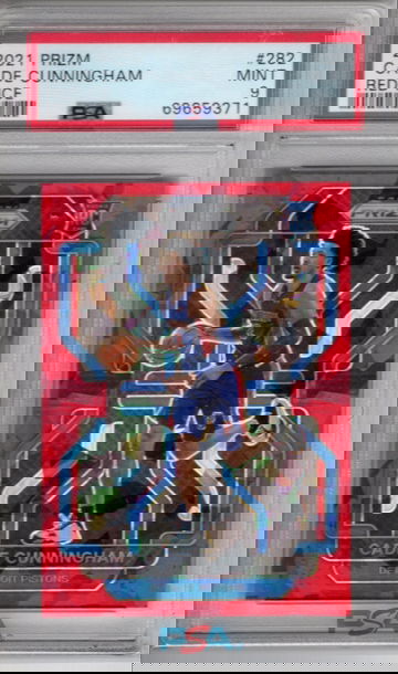 2021-22 Panini Prizm Cade Cunningham Red Ice PSA 9