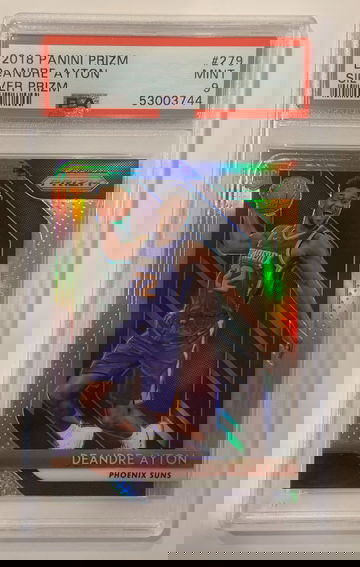2018 Panini Prizm DeAndre Ayton SILVER PRIZM ROOKIE RC #279 PSA 9 MINT