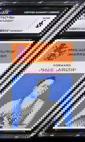 1961-62 FLEER PAUL ARIZIN #2 CGC 6 BK.A3.16