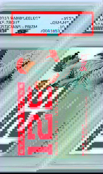 2013 Panini Select #ST3 Mike Trout Statisticians Prizm PSA 10 GEM MINT!