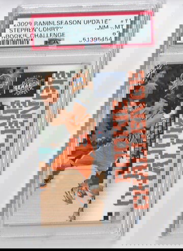 PSA 8 NM-MINT 2009 PANINI SEASON UPDATE STEPHEN CURRY CARD #1