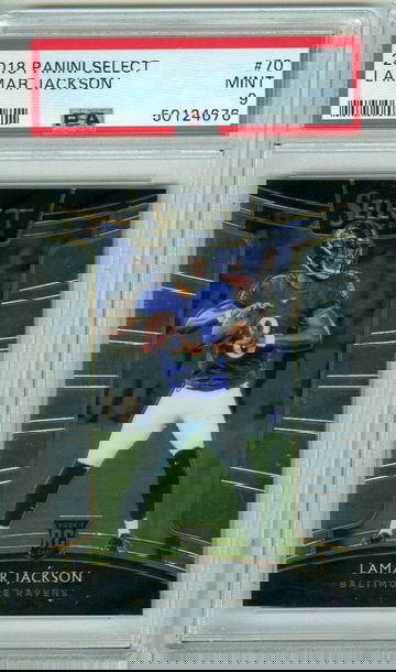 Lamar Jackson 2018 Panini Select #70 PSA 9 Rookie RC