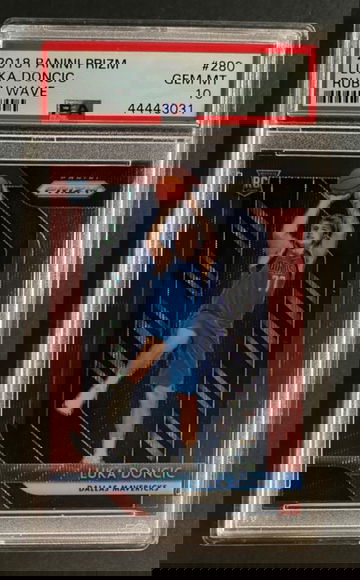 2018 Luka Doncic Panini Prizm Ruby Wave PSA 10