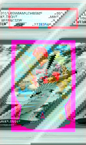 2013 Bowman Chrome #50 Mike Trout Pink Refractor PSA 9 MINT!