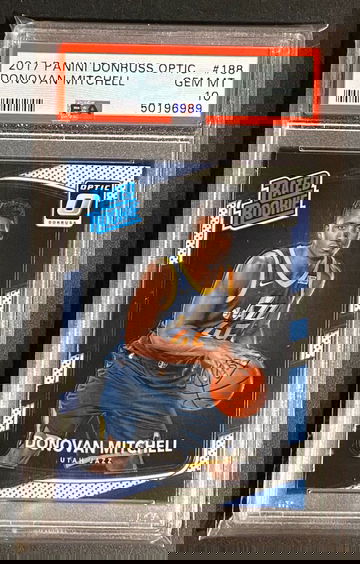 Donovan Mitchell 2017 Donruss Optic Rookie PSA 10