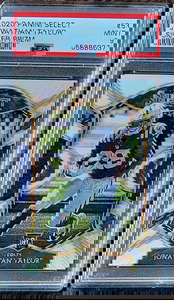 2020 JONATHAN TAYLOR Panini Select Silver Prizm PSA 9 POP 28 Rookie RC #53