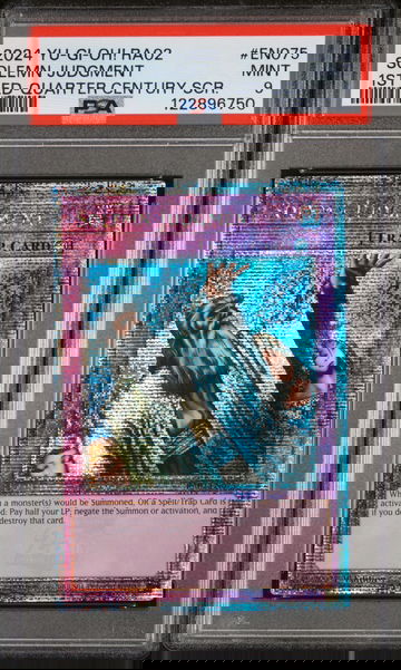 2024 Yu-Gi-Oh! RA02 Quarter Century SCR Solemn Judgment #EN075 1st Ed PSA 9