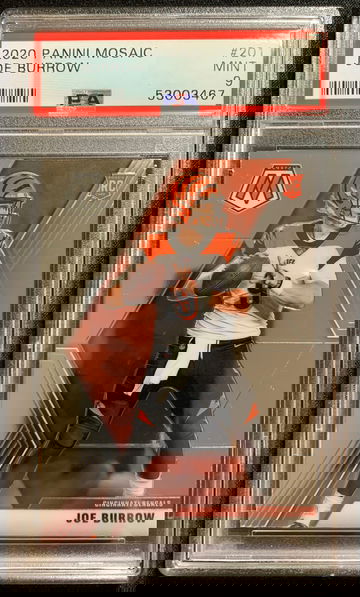2020 Panini Mosaic Joe Burrow #201 PSA 9 Mint