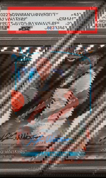 2022 Bowman University JuJu Watkins Prospects Auto #43 Raywave Refractor /199 PSA 10