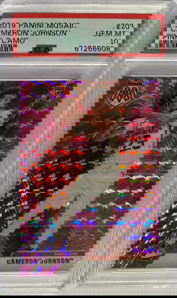 2019 Panini Mosaic Cameron Johnson Pink Camo PSA 10