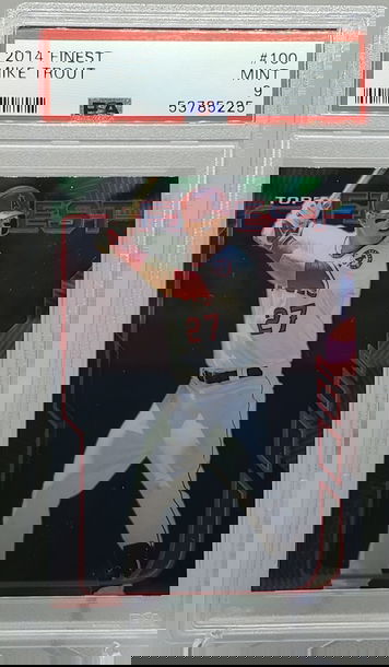 2014 Finest #100 Mike Trout PSA 9