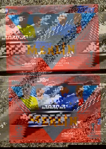 2 x 2020-21 Topps Merlin Soccer Blaster Box
