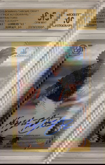 Kyle Tucker 2015 Bowman Chrome Gold RC /50 BGS 9.5