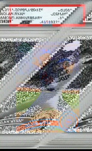 2011 TOPPS UPDATE DIAMOND ANNNIVERSARY #US50 NOLAN RYAN METS PSA 10 LOW POP