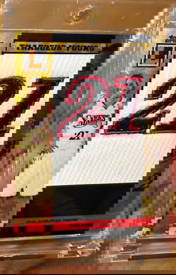 2007 Topps Letterman Thaddeus Young Rookie Patches Jersey Number Superfractor 1/1