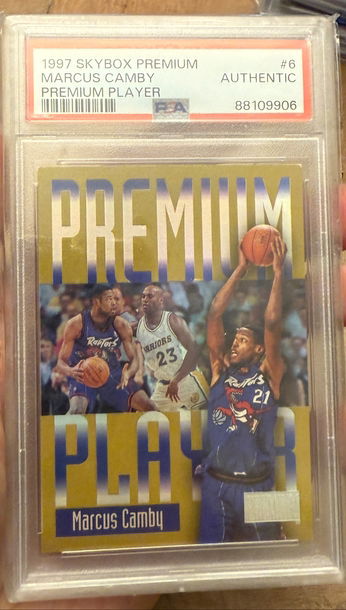 1997 Skybox Premium Marcus Camby Premium Player PSA Authentic