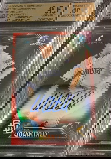 Cal Quantrill BGS 9.5 Bowman Chrome RED /5 Auto RC