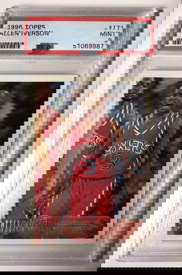 1996 Topps Allen Iverson #171 PSA 9 MINT Rookie RC