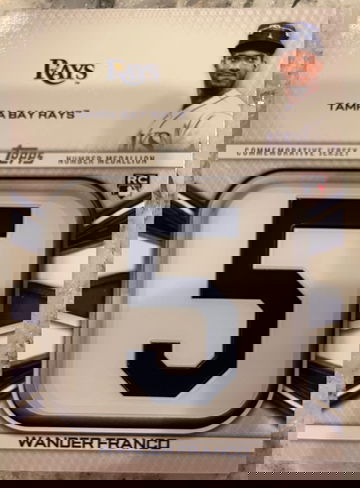 2022 Topps Series 1 Wander Franco RC Jersey Number Medallion Relic JNM-WF.