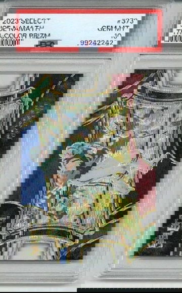 2023 PANINI SELECT TRI COLOR PRIZM JOE NAMATH CARD JETS /75 PSA 10 LOW POP