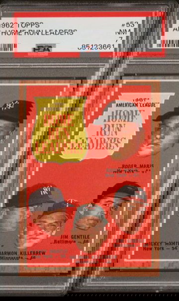 1962 Topps AL Home Run Leaders #53 PSA 7 [BL-2C.10]