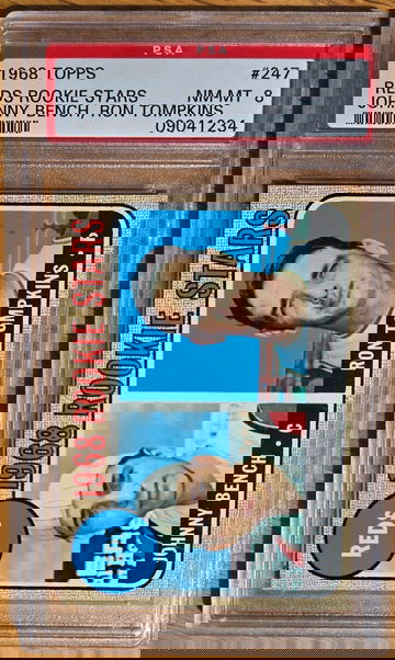 1968 Topps #247 Johnny Bench PSA 8