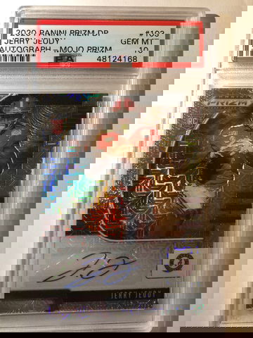 2020 Jerry Jeudy Panini Contenders DP Auto Mojo Prizm /49 PSA 10