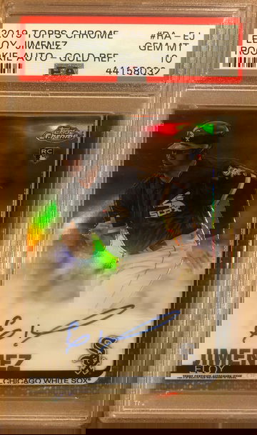 2019 Topps Chrome Eloy Jimenez Gold Auto /50