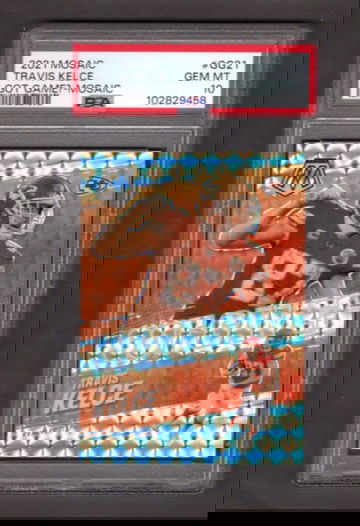 2021 Mosaic Got Game Mosaic #21 Travis Kelce PSA 10 Chiefs