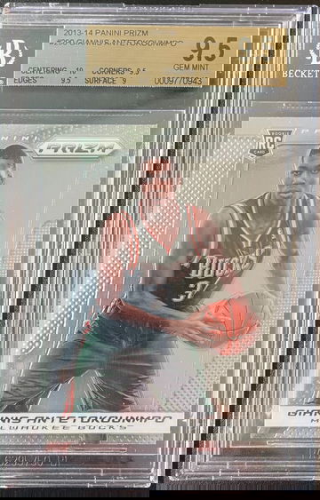 2013 Panini Prizm Giannis Antetokounmpo BGS 9.5 W 10 Centering 