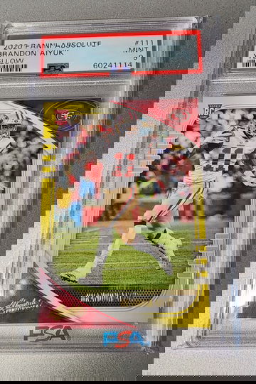 2020 Panini Absolute #111 RC Brandon Aiyuk Yellow PSA 9