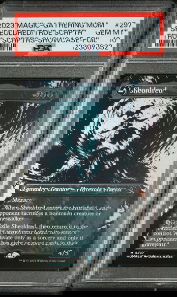 2023 Magic the Gathering March of the Machine Showcase-Foil Sheoldred/The True Scriptures #297 PSA 10