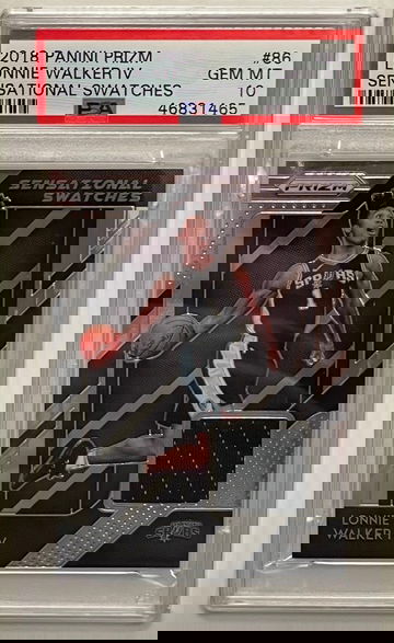 2018 Panini Prizm Sensational Swatches Lonnie Walker Rookie RC #86 PSA 10
