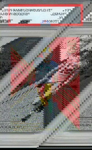 2016 PANINI DONRUSS ELITE RED #79 AARON RODGERS PACKERS /49 PSA 10 LOW POP