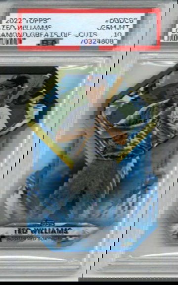 2022 TOPPS DIAMOND GREATS DIE CUTS #DGDC6 TED WILLIAMS RED SOX PSA 10 LOW POP