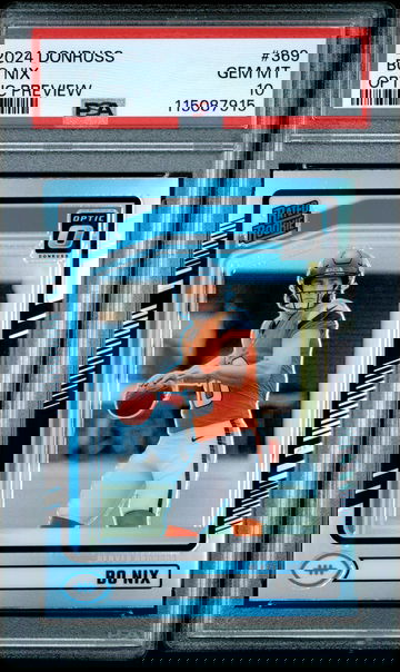 2024 DONRUSS OPTIC #369 BO NIX OPTIC PREVIEW RATED ROOKIE HOLO ROOKIE RC PSA 10