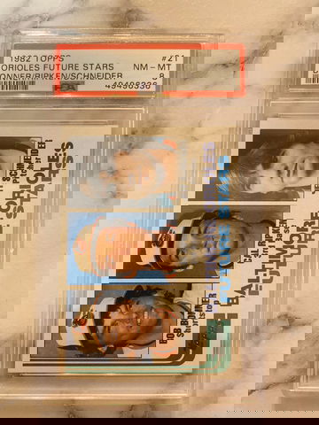 1982 Topps Orioles Future Stars Cal Ripken RC PSA 8