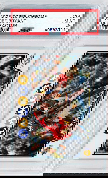 2008 Topps Chrome Kobe Bryant Refractor PSA 9