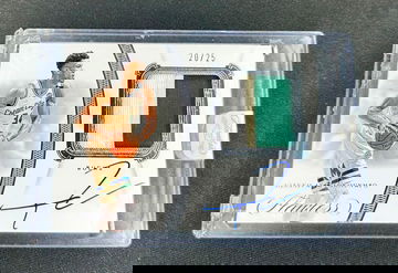 2019 Giannis Antetokounmpo Panini Flawless Horizontal Silver Patch Auto SEALED 20/25 SP Autograph Jersey